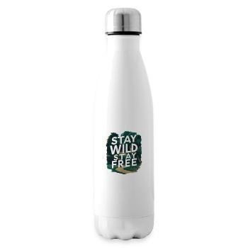 Bleib wild, bleib frei - Isolierflasche - Weiß - Rechts