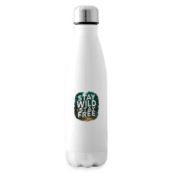Bleib wild, bleib frei - Isolierflasche - Weiß - Rechts