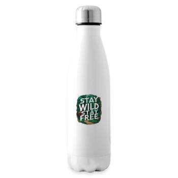 Bleib wild, bleib frei - Isolierflasche - Weiß - Rechts