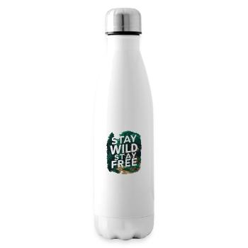 Bleib wild, bleib frei - Isolierflasche - Weiß - Rechts