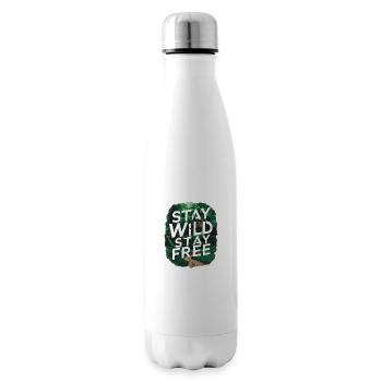 Bleib wild, bleib frei - Isolierflasche - Weiß - Rechts