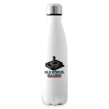 Old School Gamer – Retro Joystick - Insulated Water Bottle - white - Right