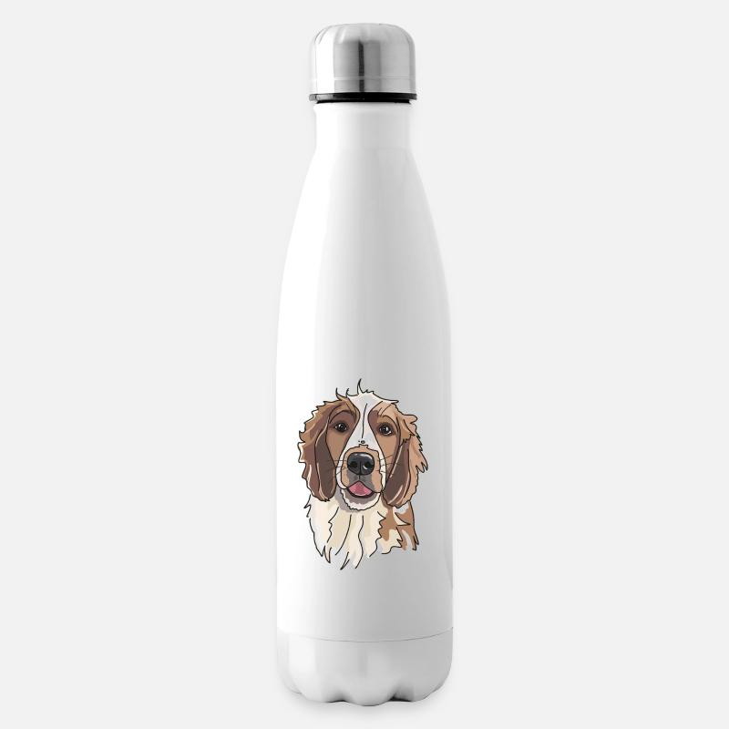 Welsh Springer Spaniel - Isolierflasche - Weiß