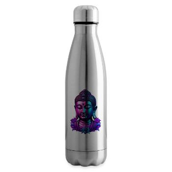 Neon Buddha Blossom Aura - Insulated Water Bottle - silver - Right