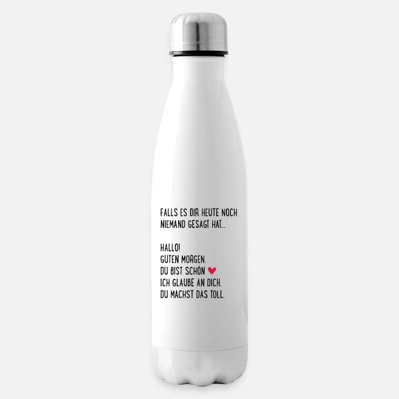 Komplimente - Isolierflasche - Weiß