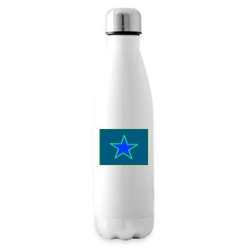 Étoile Vert Bleu - Bouteille isotherme - blanc - Droite