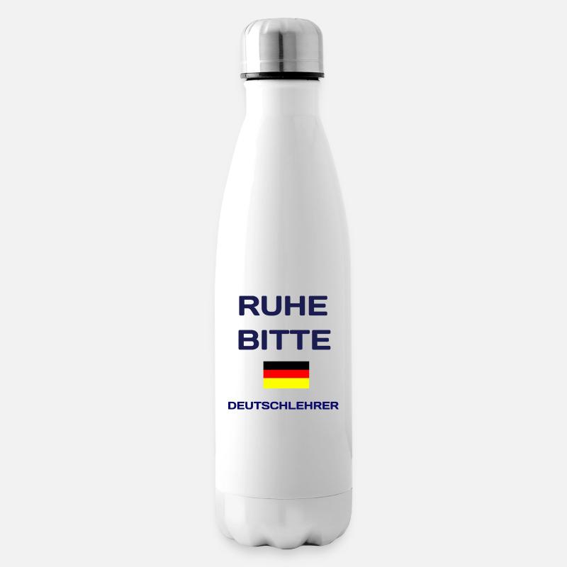 Cadeau pour prof d'allemand - Bouteille isotherme - blanc