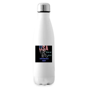 USA, Statue of Liberty - Insulated Water Bottle - white - Right