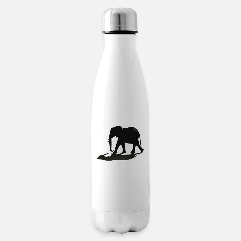 Elephant Silhouette - Bouteille isotherme - blanc