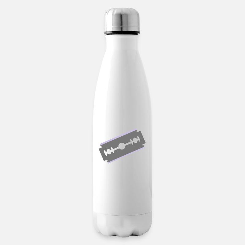 Cut razor blade cut cut 2c - Insulated Water Bottle - white