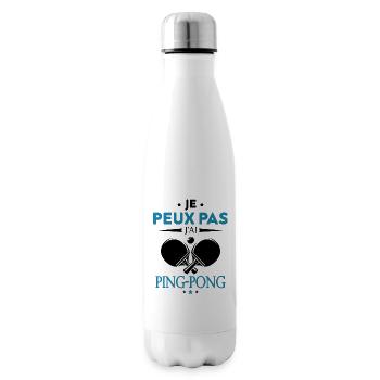 Je Peux Pas J'ai Ping-Pong et Tennis de Table - Bouteille isotherme - blanc - Droite