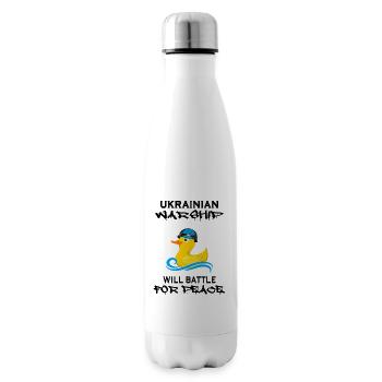 ukraine soutenir ukrainien - Bouteille isotherme - blanc - Droite