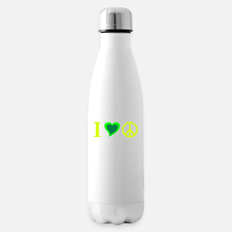 Friedenszeichen - Isolierflasche - Weiß