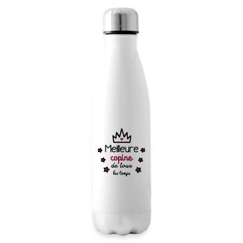 meilleure copine,cadeau meilleure amie,super pote - Bouteille isotherme - blanc - Droite