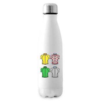 jersey the tour race cycling bike france - Insulated Water Bottle - white - Right