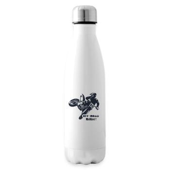 Motocross dirt bike enduro moto offroad - Bouteille isotherme - blanc - Droite