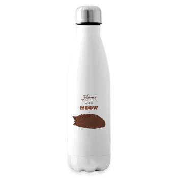 La maison est là où se trouve le miaulement - Bouteille isotherme - blanc - Droite