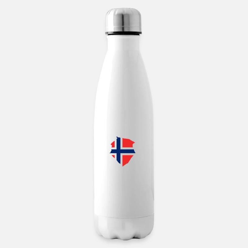 Ich liebe Norwegen - Superheld - Isolierflasche - Weiß