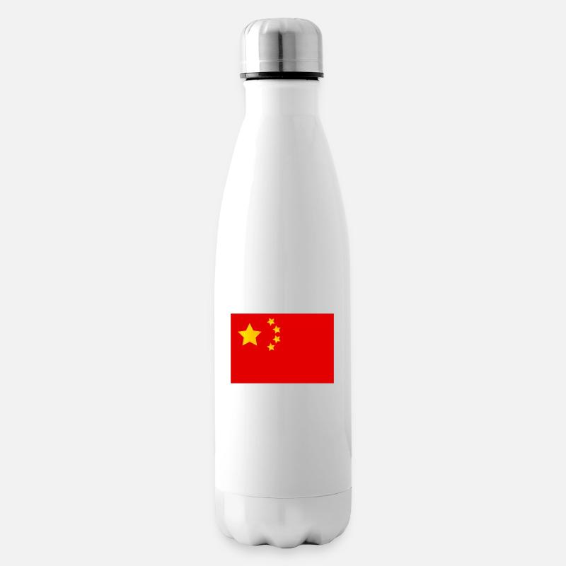 China-Flagge - Isolierflasche - Weiß