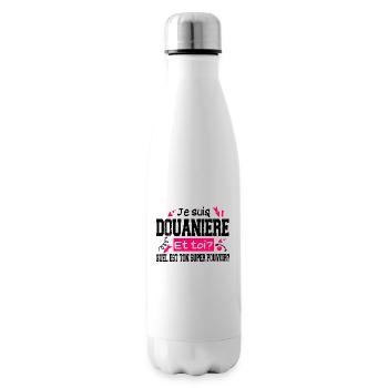 Douanière Douanier Douane Métier Frontière Police - Bouteille isotherme - blanc - Droite