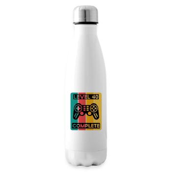 40ème Anniversaire Chemise Gamer Gambler Hommes Cadeau - Bouteille isotherme - blanc - Droite