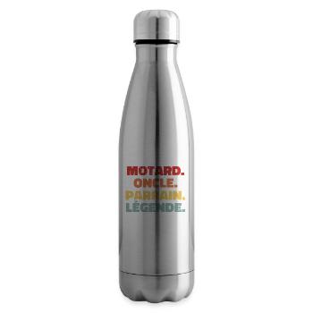 Motard | Oncle | Parrain | Légende - Bouteille isotherme - argent clair - Droite