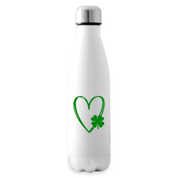 St Patricks Day Accessories Ireland Shamrock Decoration - Insulated Water Bottle - white - Right