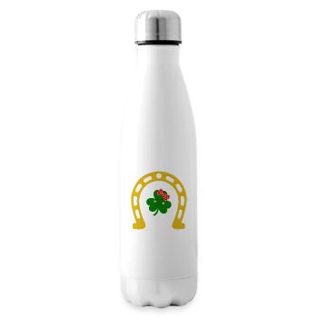 St Patricks Day Accessories Ireland Shamrock Decoration - Insulated Water Bottle - white - Right