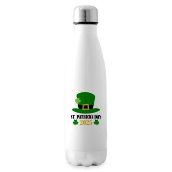 St Patricks Day Accessories Ireland Shamrock Decoration - Insulated Water Bottle - white - Right