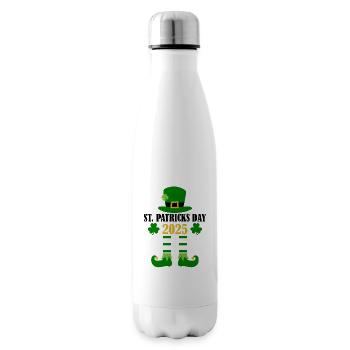 St Patricks Day Accessories Ireland Shamrock Decoration - Insulated Water Bottle - white - Right