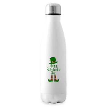 St Patricks Day Accessories Ireland Shamrock Decoration - Insulated Water Bottle - white - Right