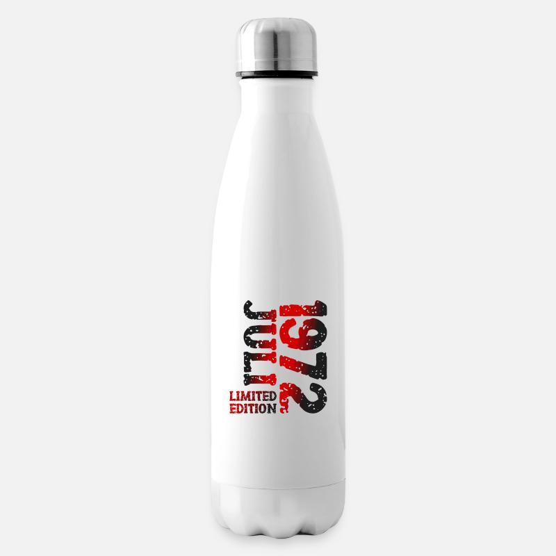 1972 Juli Limited Edition Geburtstag Geschenk - Isolierflasche - Weiß
