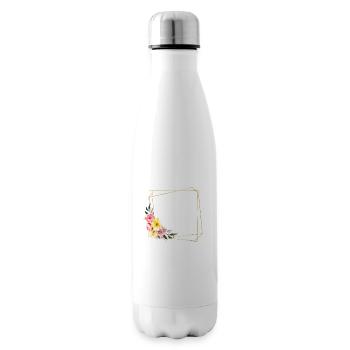 Personalisierbares Blume-Design, bunt - Isolierflasche - Weiß - Rechts
