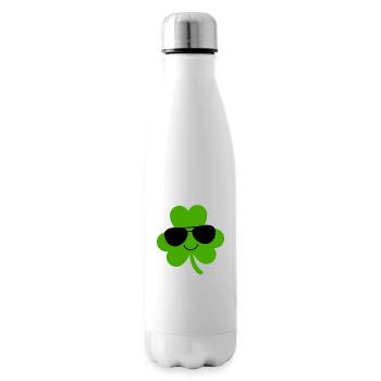 St Patricks Day Accessories Ireland Shamrock Decoration - Insulated Water Bottle - white - Right