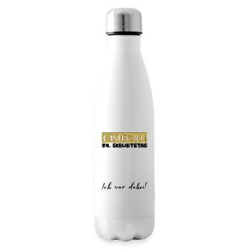 54 Birthday Gift Women's Decoration Men's Guestbook - Insulated Water Bottle - white - Right