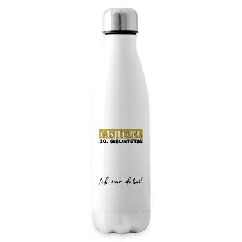 20th Birthday Gift Women's Decoration Men's Guestbook - Insulated Water Bottle - white - Right