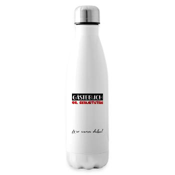 44th birthday gift women's decoration men's guest book - Insulated Water Bottle - white - Right