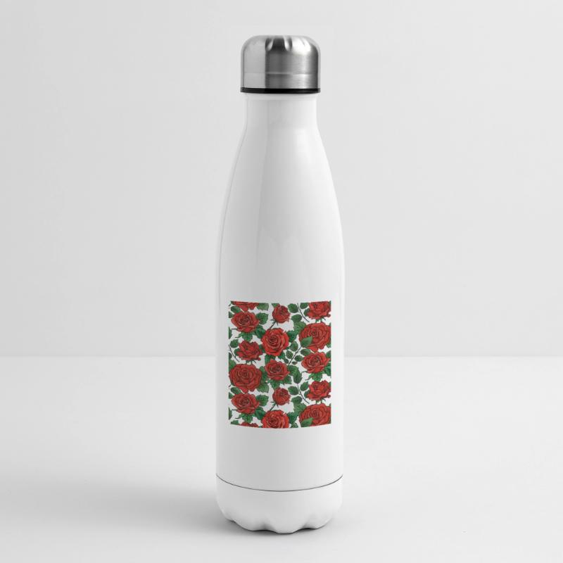 Roses Pattern Insulated Water Bottle