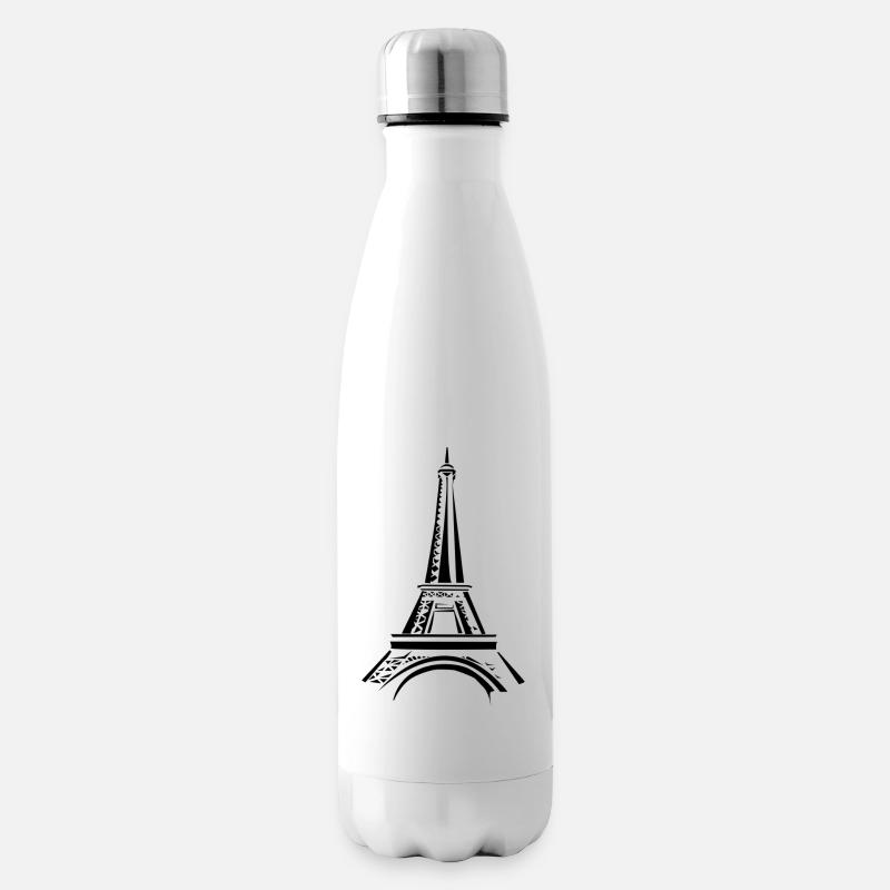 Eiffel Tower - Insulated Water Bottle - white