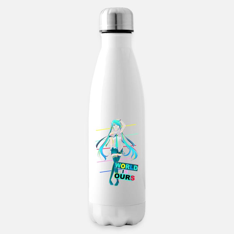 Miku Welt gehört uns - Isolierflasche - Weiß