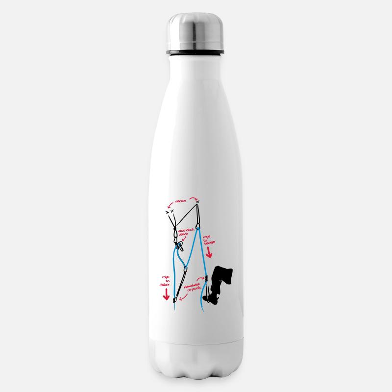 Klettern - Flaschenzug zur Partnerrettung - Isolierflasche - Weiß