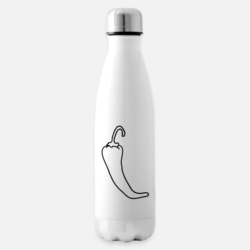Chili chilli peppers hot hot - Insulated Water Bottle - white