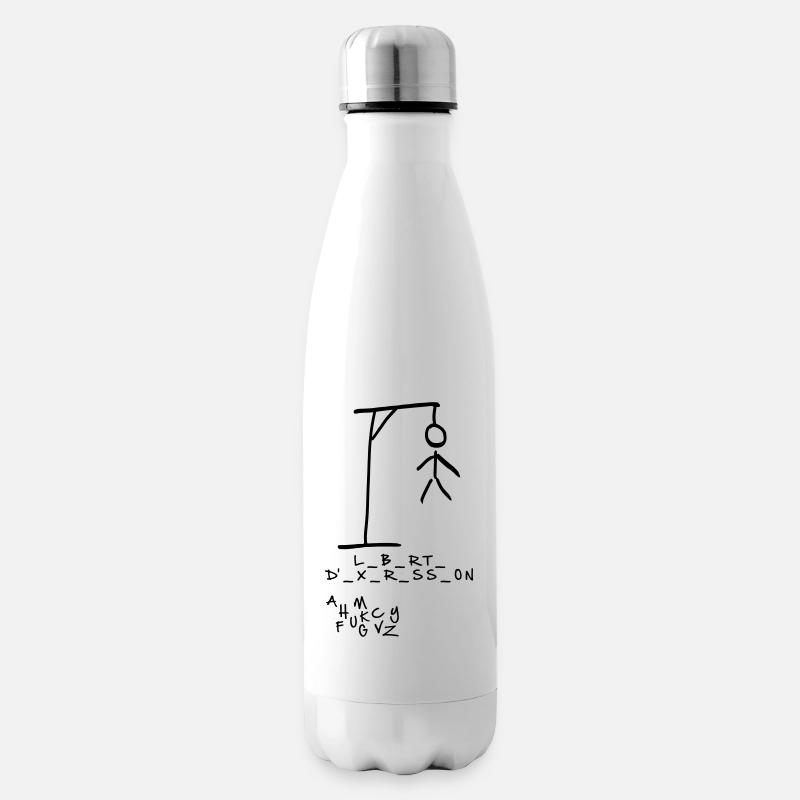 Pendu - Liberté d'expression - Bouteille isotherme - blanc