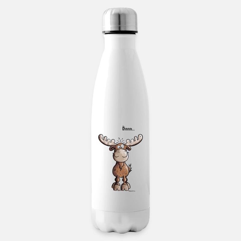 Öhmmm Elch - Isolierflasche - Weiß