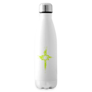 Messianic Jews cross symbol - Insulated Water Bottle - white - Right