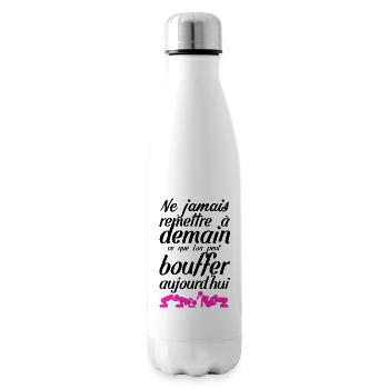 humour couple sexe amour bouffer chatte citation - Bouteille isotherme - blanc - Droite