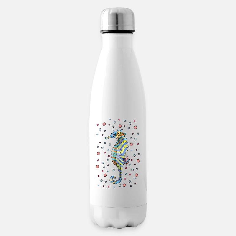 Seepferdchen - Isolierflasche - Weiß