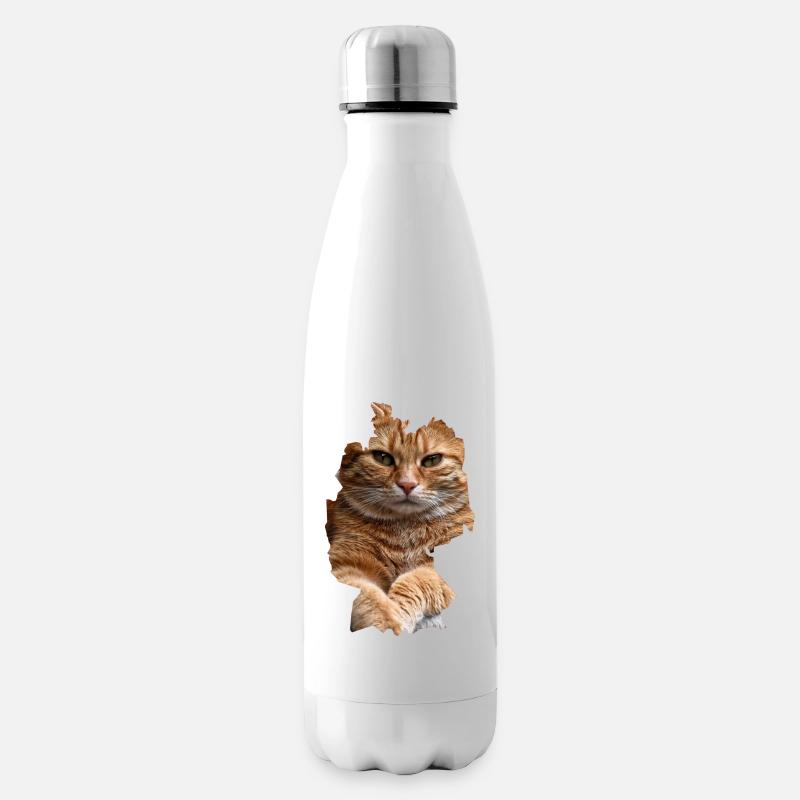 Katze, Katzen - Isolierflasche - Weiß