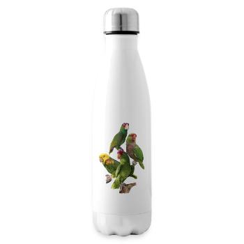 Perroquets amazoniens - Bouteille isotherme - blanc - Droite