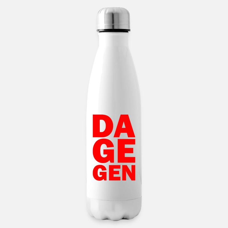 Dagegen - Isolierflasche - Weiß